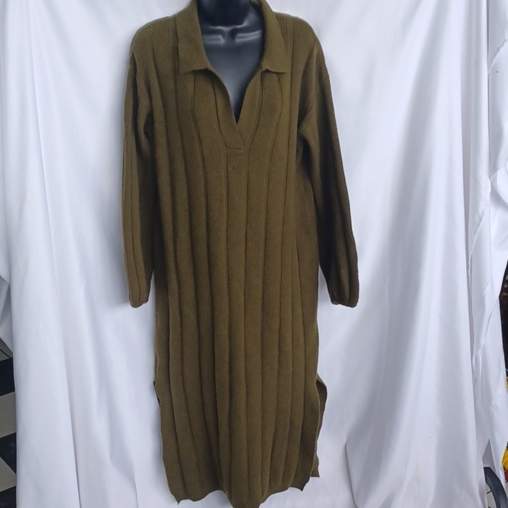 Anthropologie Moon River Dress -Knit Sweater ,Olive color Size XS, Fits up To M